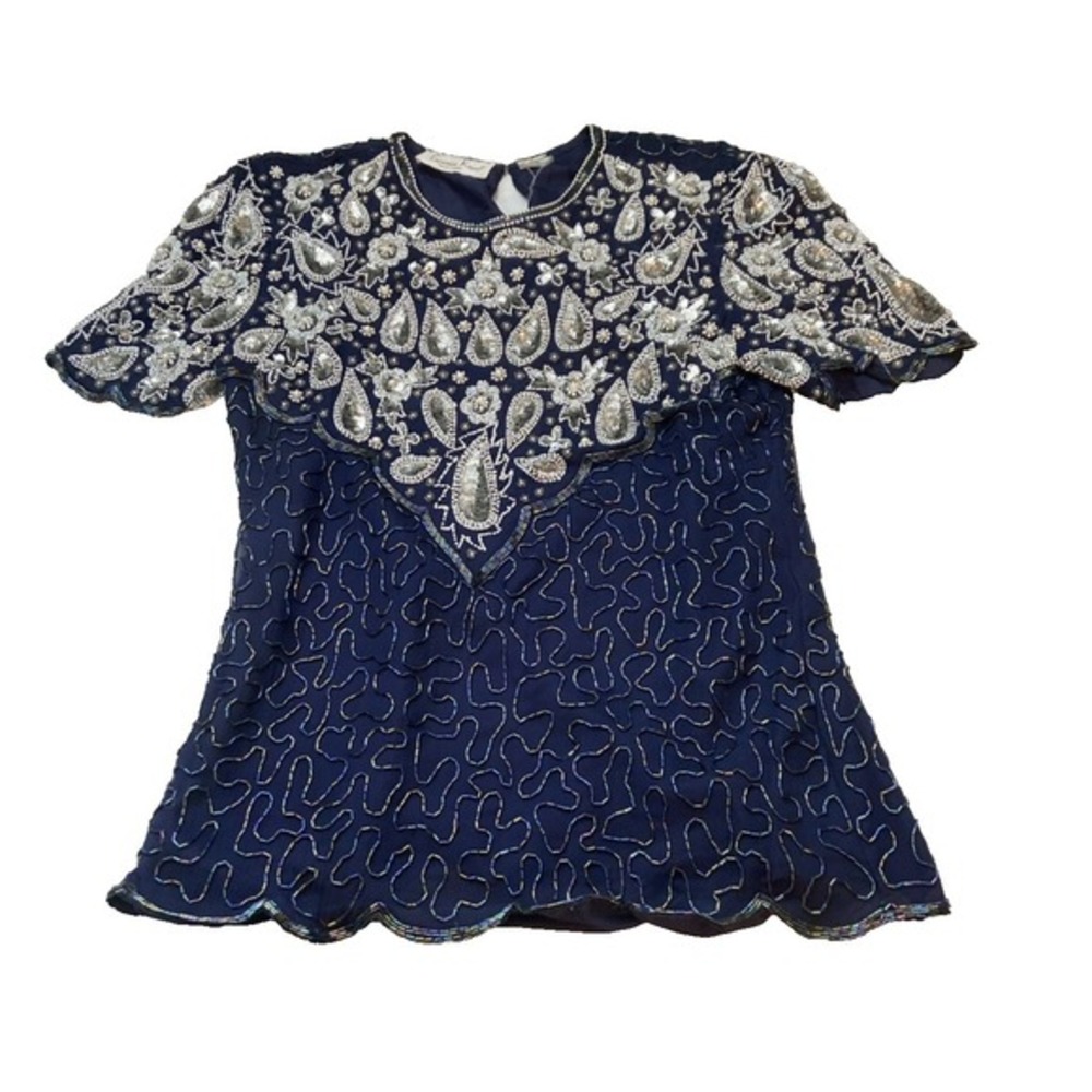 laurence kazar beaded topWomen's